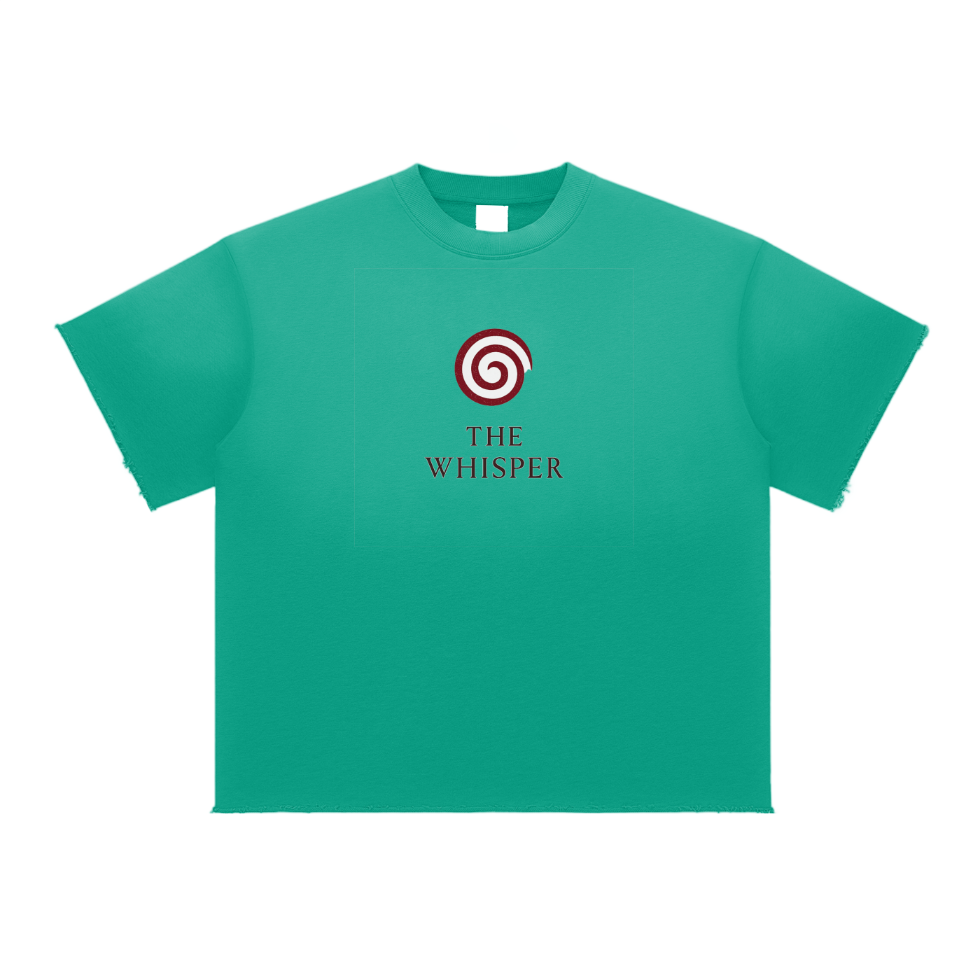 Mystic Spiral Eye heavyweight cotton blend graphic tee with chest print, green