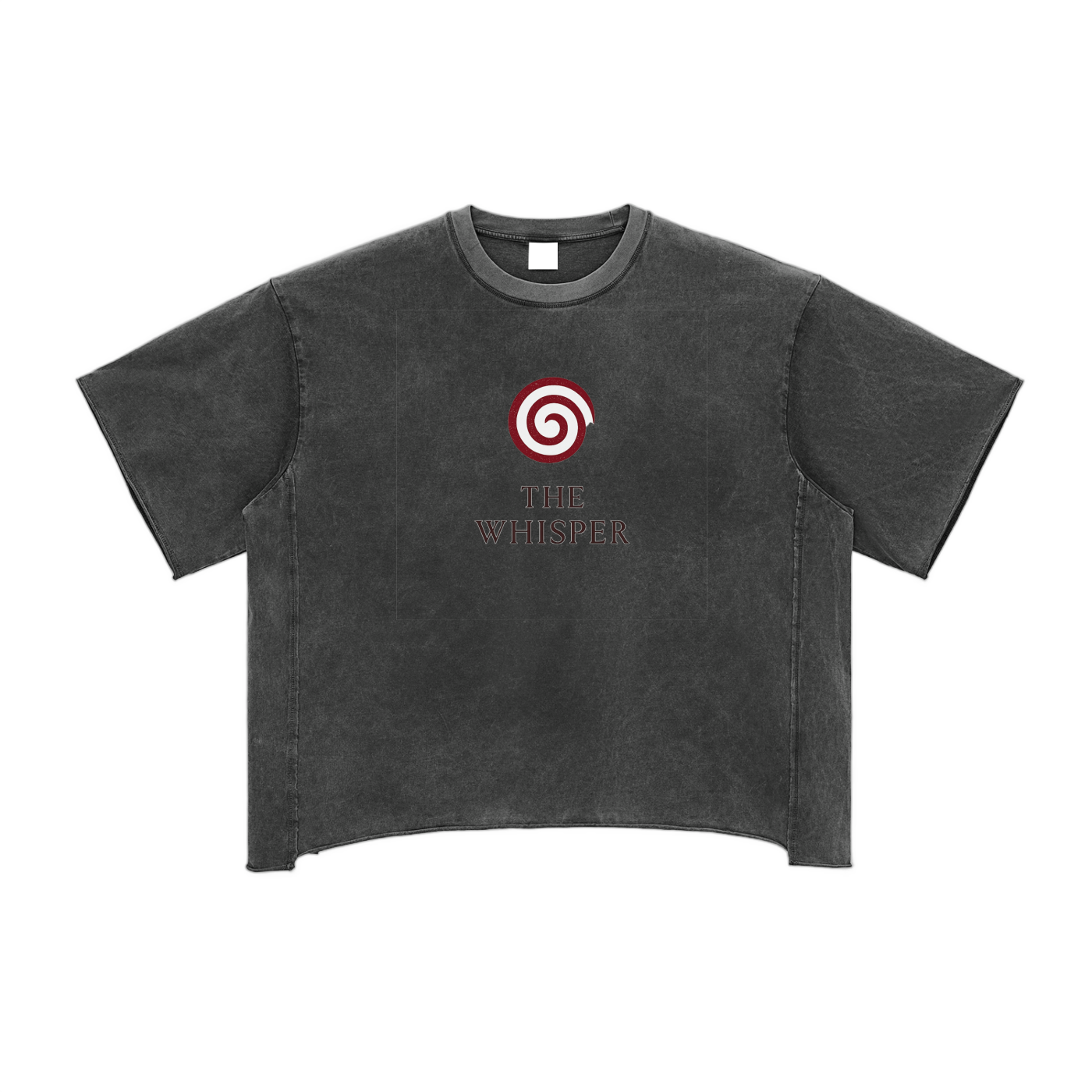 Mystic Spiral Eye 100% cotton graphic tee with bold chest design, gray