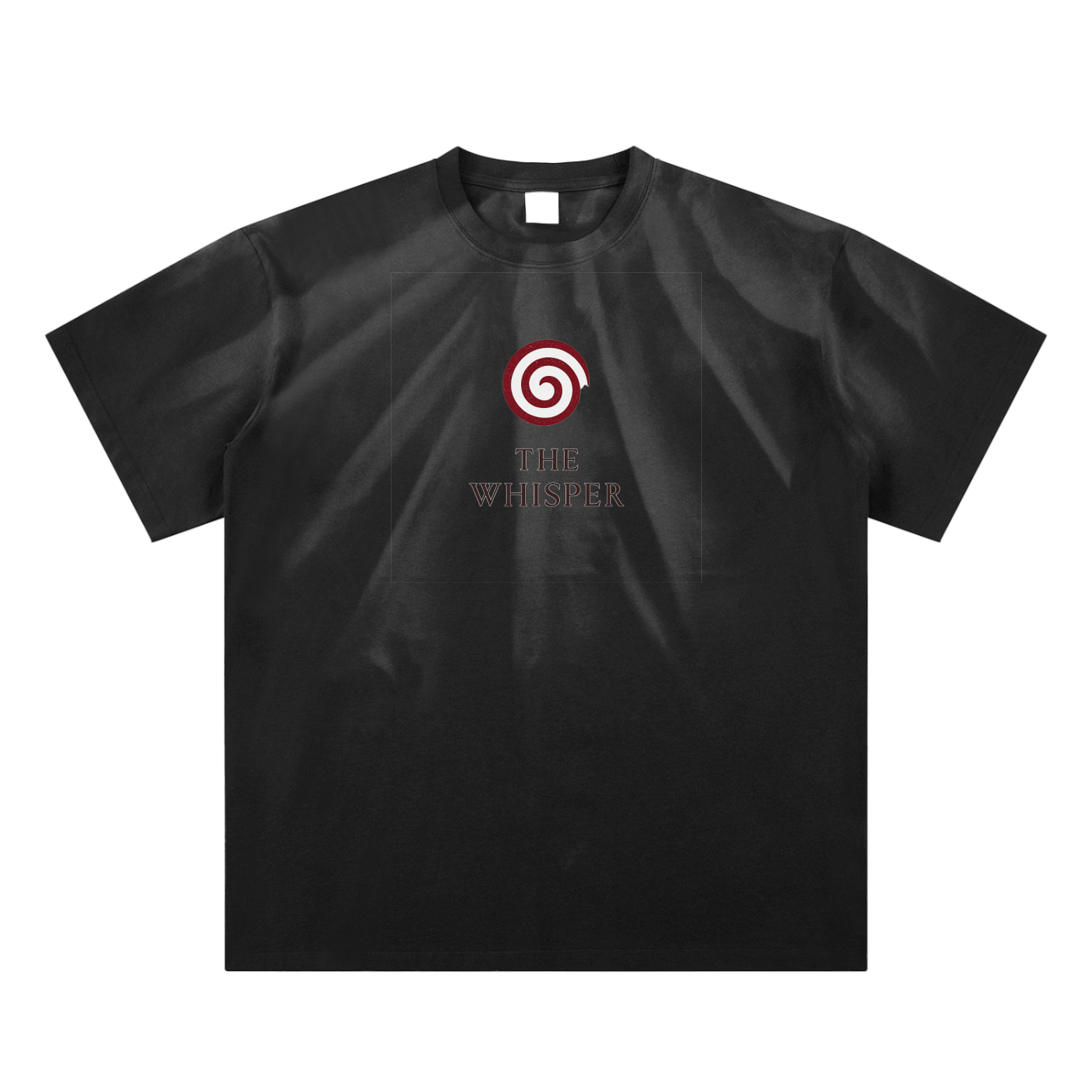 250g cotton unisex graphic t-shirt with Spiral Eye chest design, black