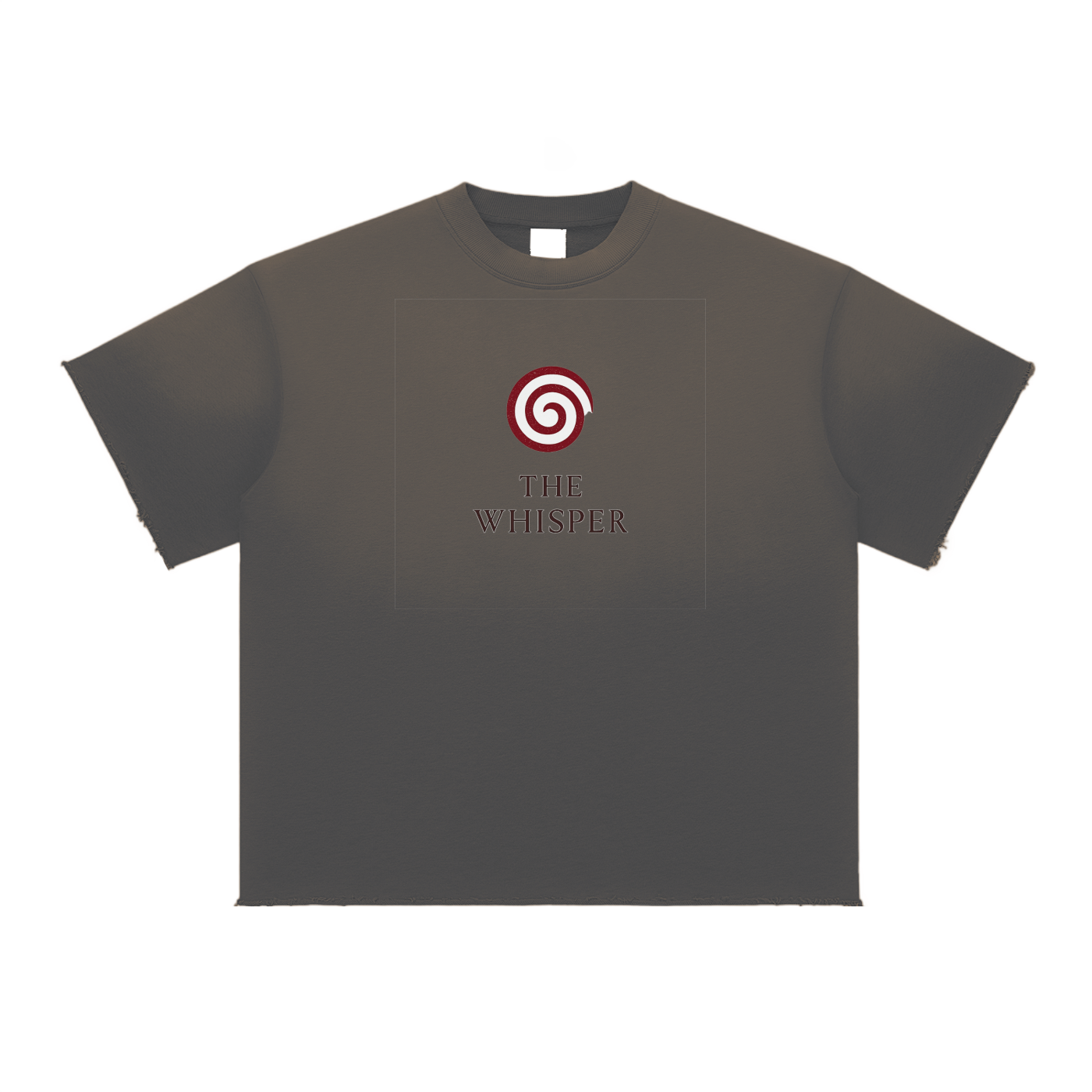 Mystic Spiral Eye heavyweight cotton blend graphic tee with chest print, dark gray