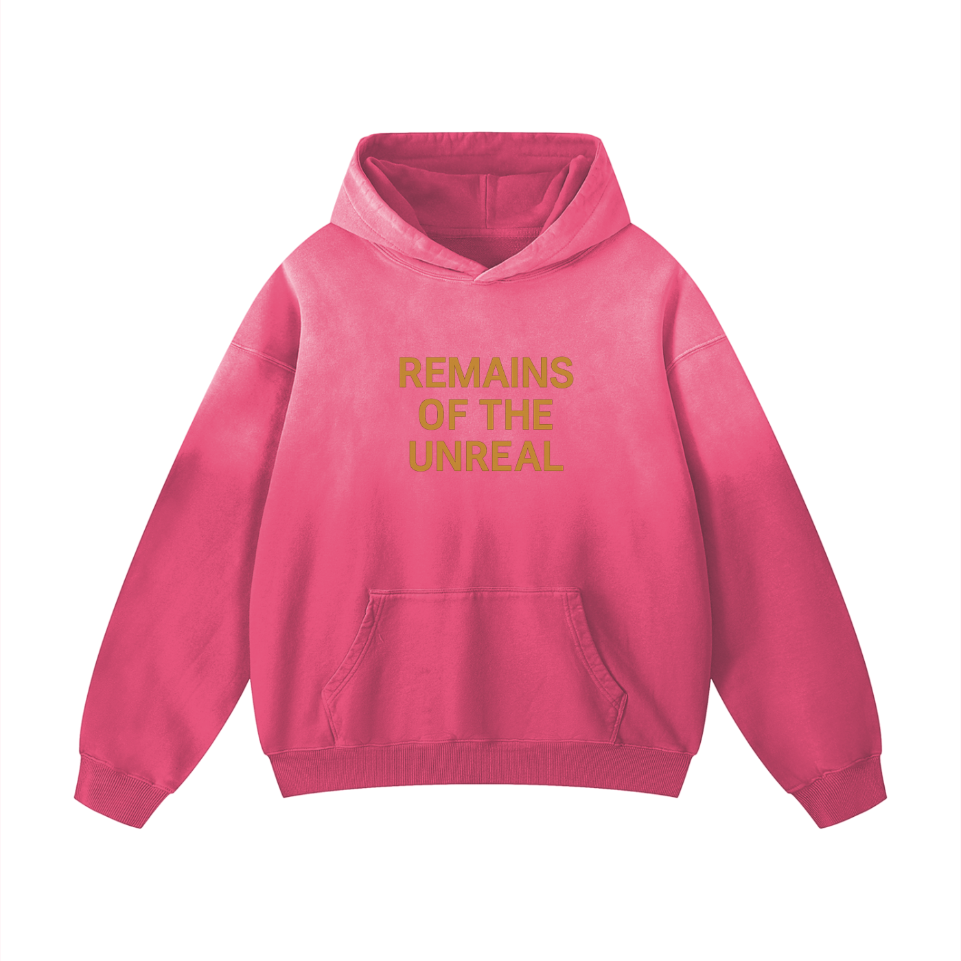 Cosmic Moon graphic hoodie front view in pink