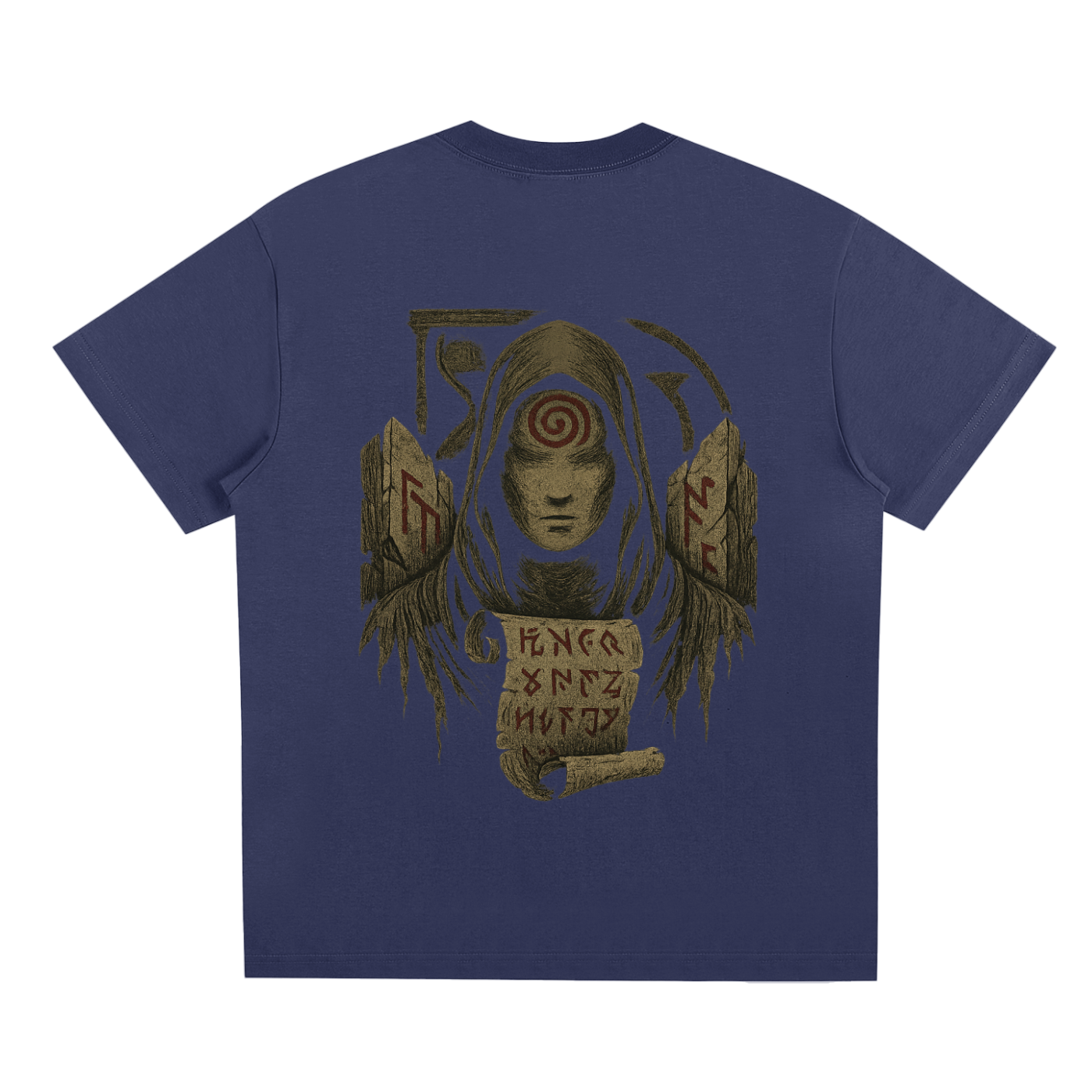 Back of limited edition Sorona® streetwear t-shirt design, blue