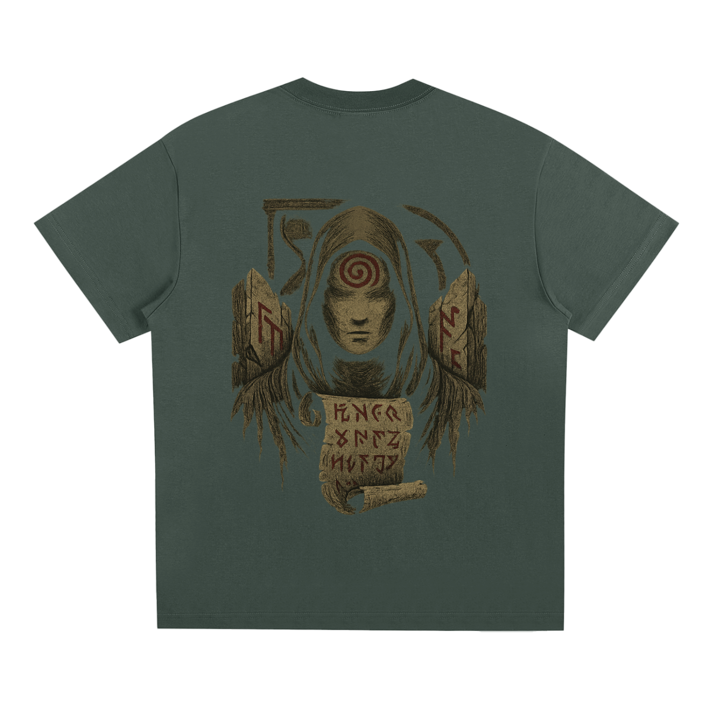 Back of limited edition Sorona® streetwear t-shirt design, green