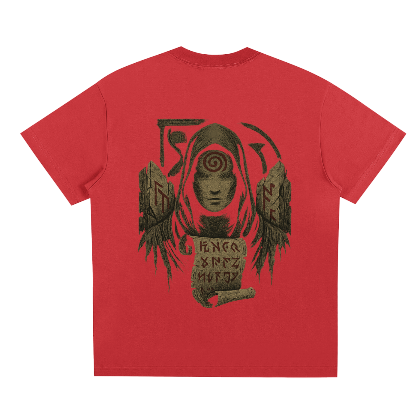 Back of limited edition Sorona® streetwear t-shirt design, red