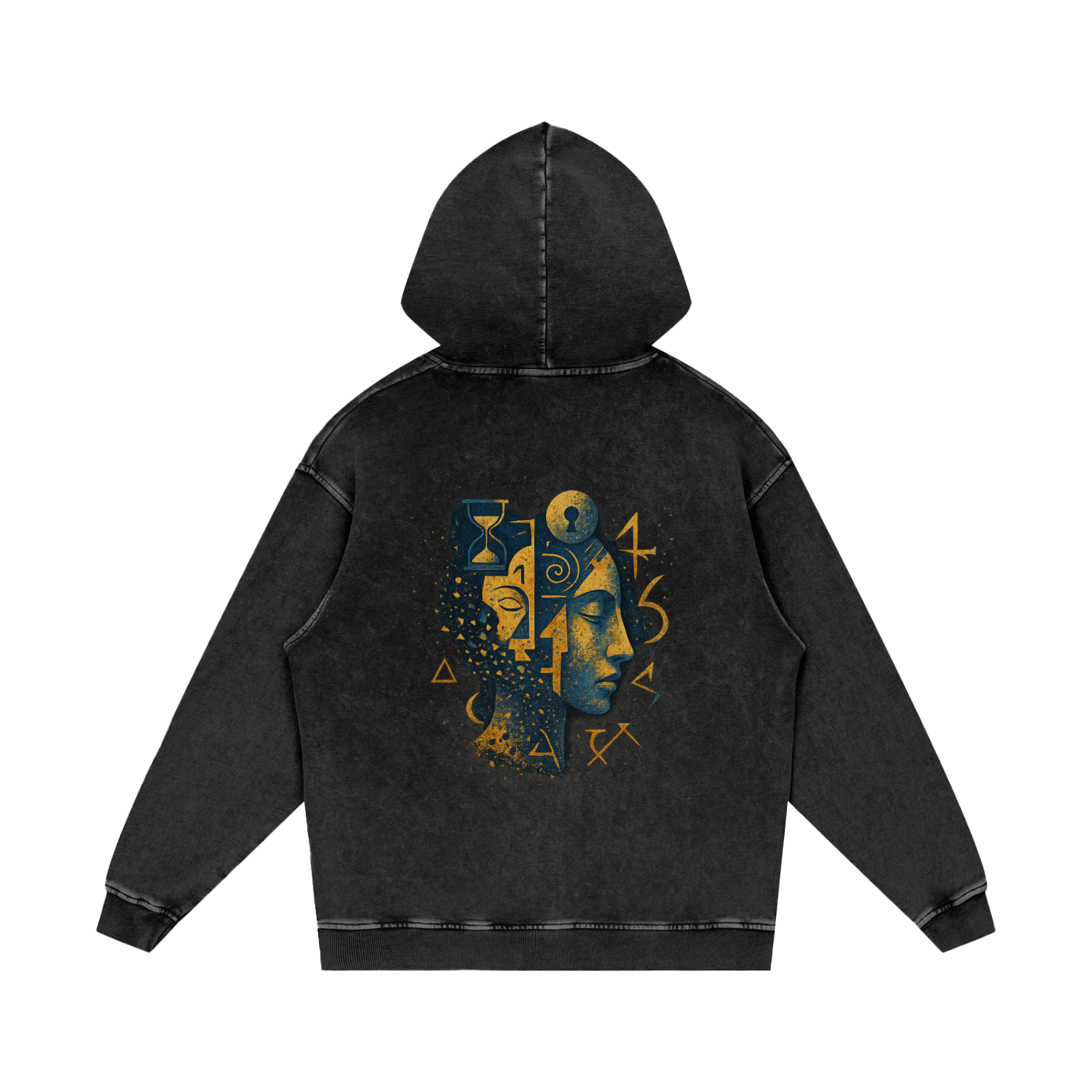 Snow Washed Loose Cotton Hoodie