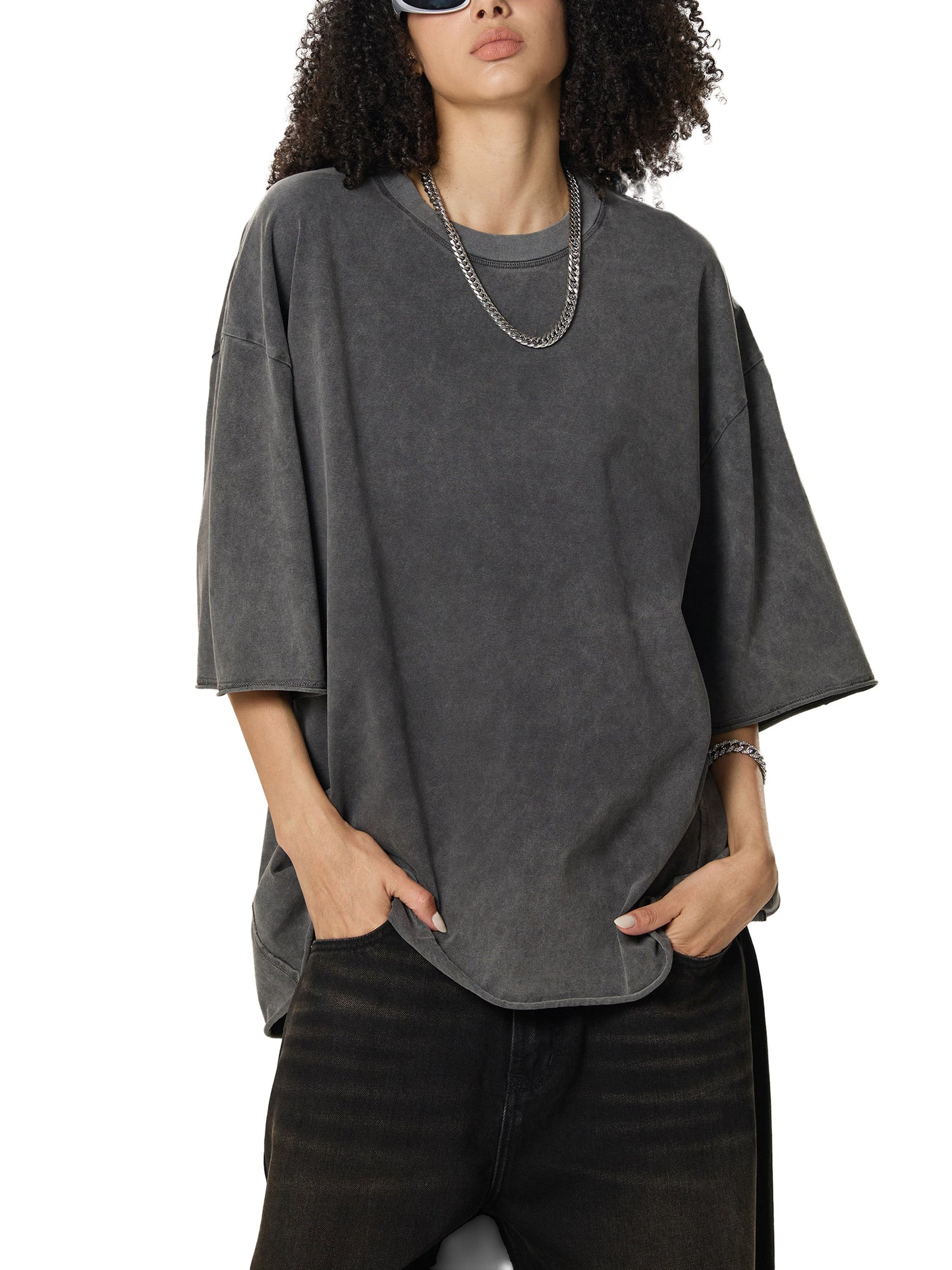 Stitro™ Mind Bloom Graphic Tee – Raw Edge Snow Washed Boxy Fit Streetwear (Unisex)