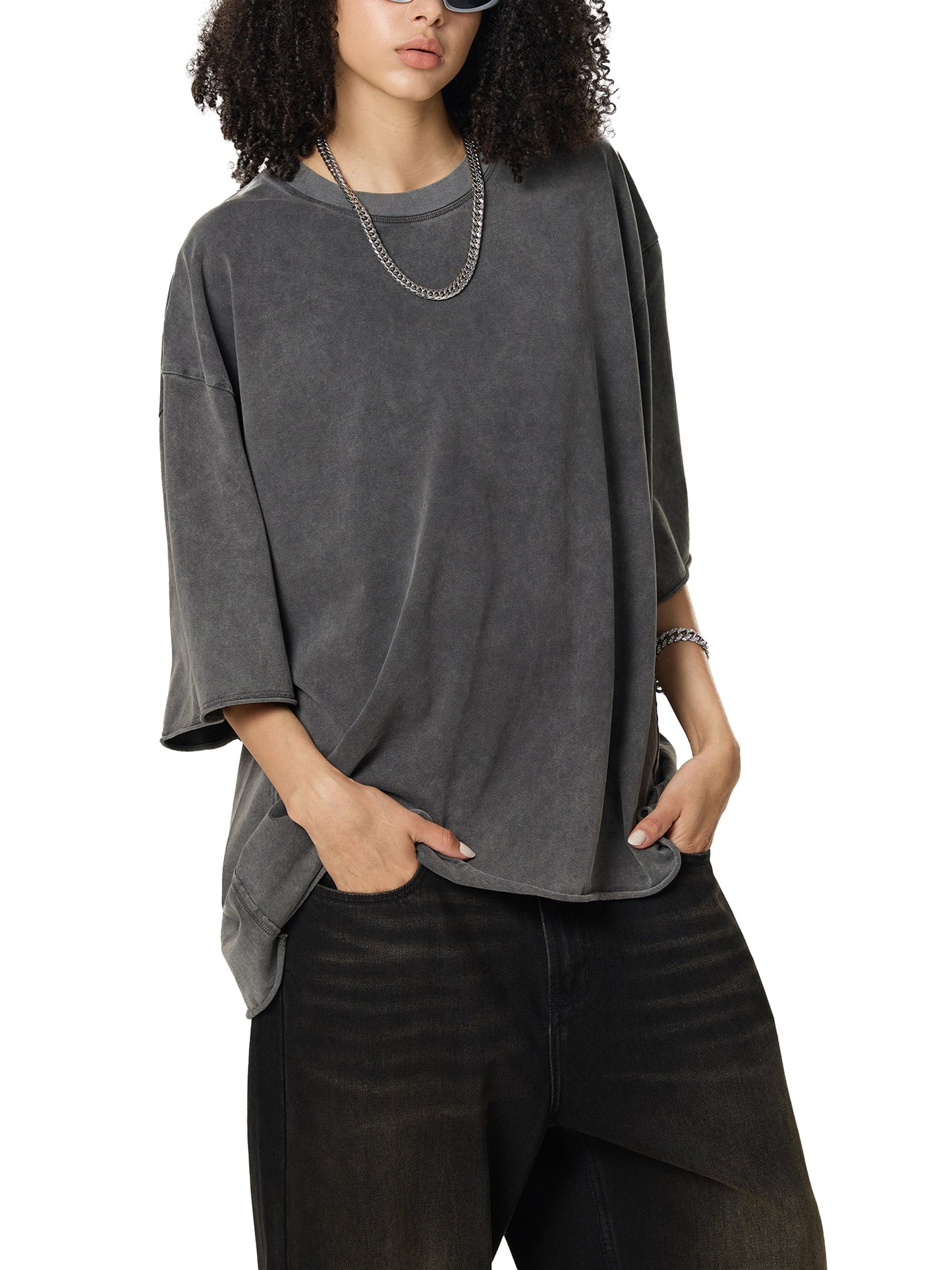 Stitro™ Mind Bloom Graphic Tee – Raw Edge Snow Washed Boxy Fit Streetwear (Unisex)