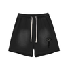 Black shorts with All-Seeing Vision eye print on the front