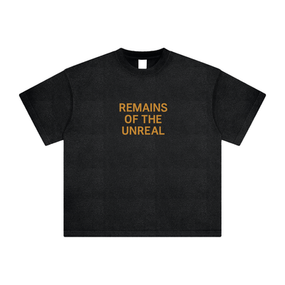 Front view of Cosmic Summoner graphic tee in Batik Black – loose fit vintage cotton t-shirt