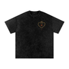 Back print of crowned bleeding heart with gothic wings and rose detail – unisex streetwear by Stitro Black

