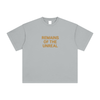 Light Gray loose fit graphic tee with minimal front and celestial design