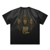 Mystic Spiral Eye back print on premium cotton streetwear shirt, black