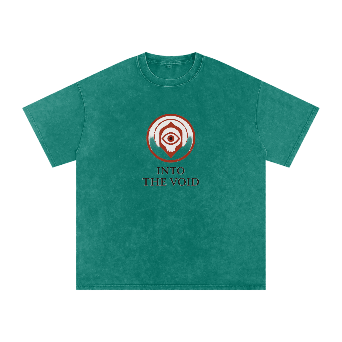 Mystic graphic t-shirt with Voidcaller symbol in urban street style, dark green