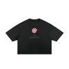 Mystic Spiral Eye 250g ripped cotton graphic tee with chest print, black
