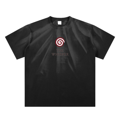 250g cotton unisex graphic t-shirt with Spiral Eye chest design, black

