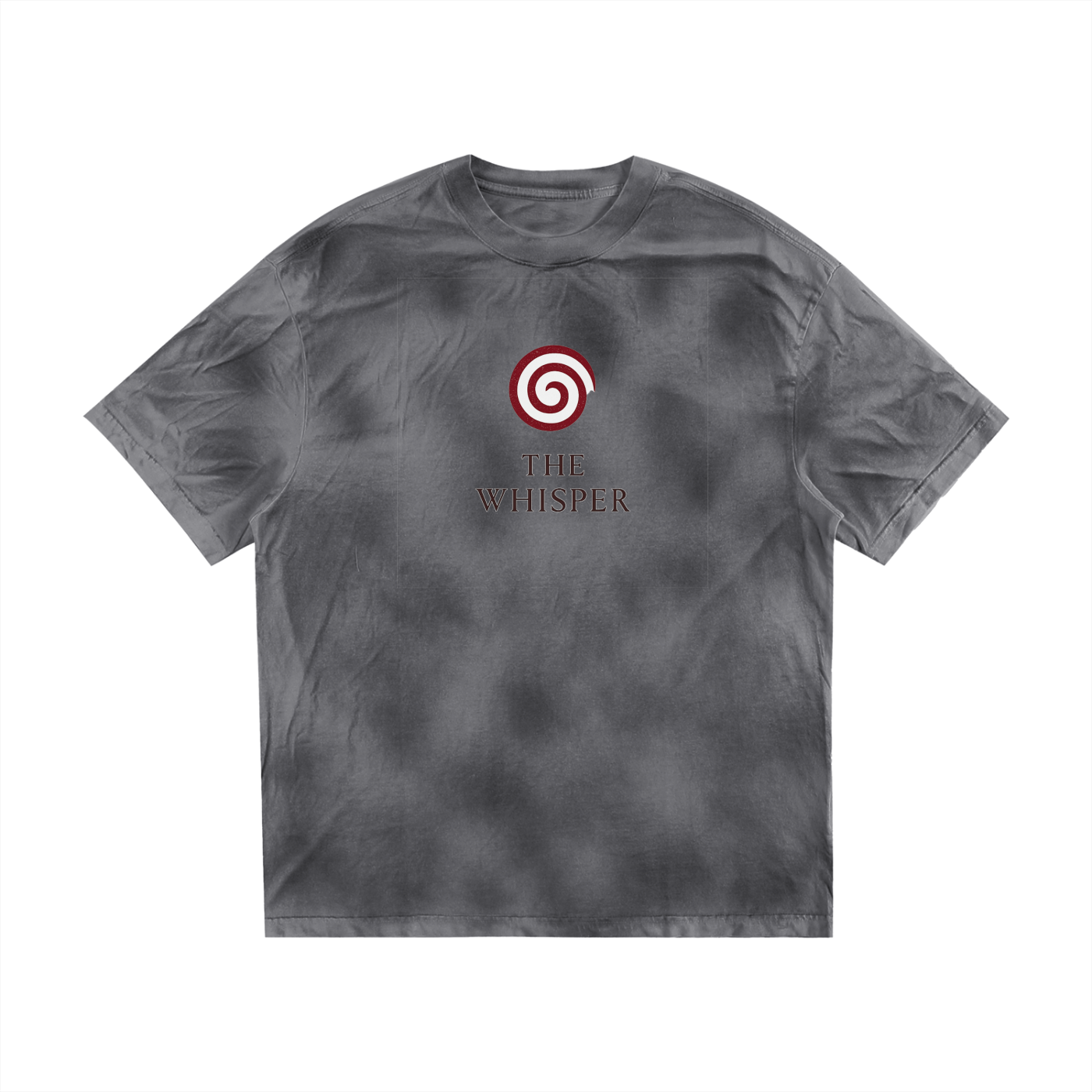 Mystic Spiral Eye graphic t-shirt in 270g cotton with chest print, dark gray
