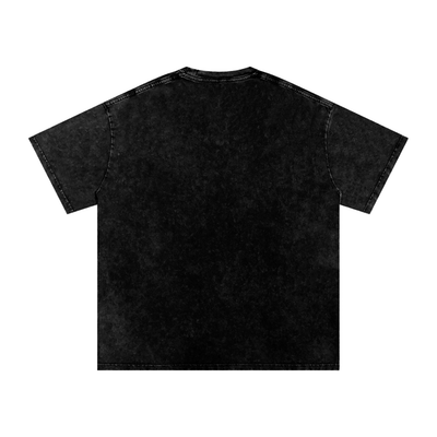 Mystic – Washed Snow Cotton Graphic T-Shirt for Men | Loose Fit Streetwear Tee