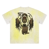 Mystic Spiral Eye design on breathable streetwear t-shirt, yellow