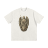 Silent Bloom – Washed Thick Cotton Graphic T-Shirt for Men | Oversized Vintage Streetwear