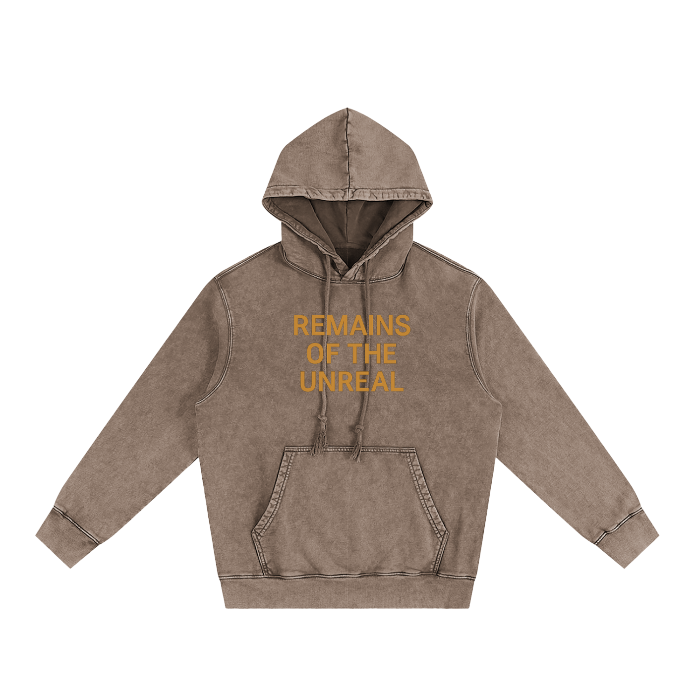 Front of stone gray Cosmic Summoner hoodie showing minimal celestial design