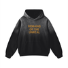 Cosmic Moon graphic hoodie front view in black