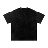 Silent Ember – Washed Black Graphic T-Shirt for Men | Loose Fit Spiritual Streetwear