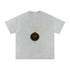 Front view of Love Is Pain graphic t-shirt showing bleeding rose wrapped in barbed wire – Stitro unisex design Light Gray