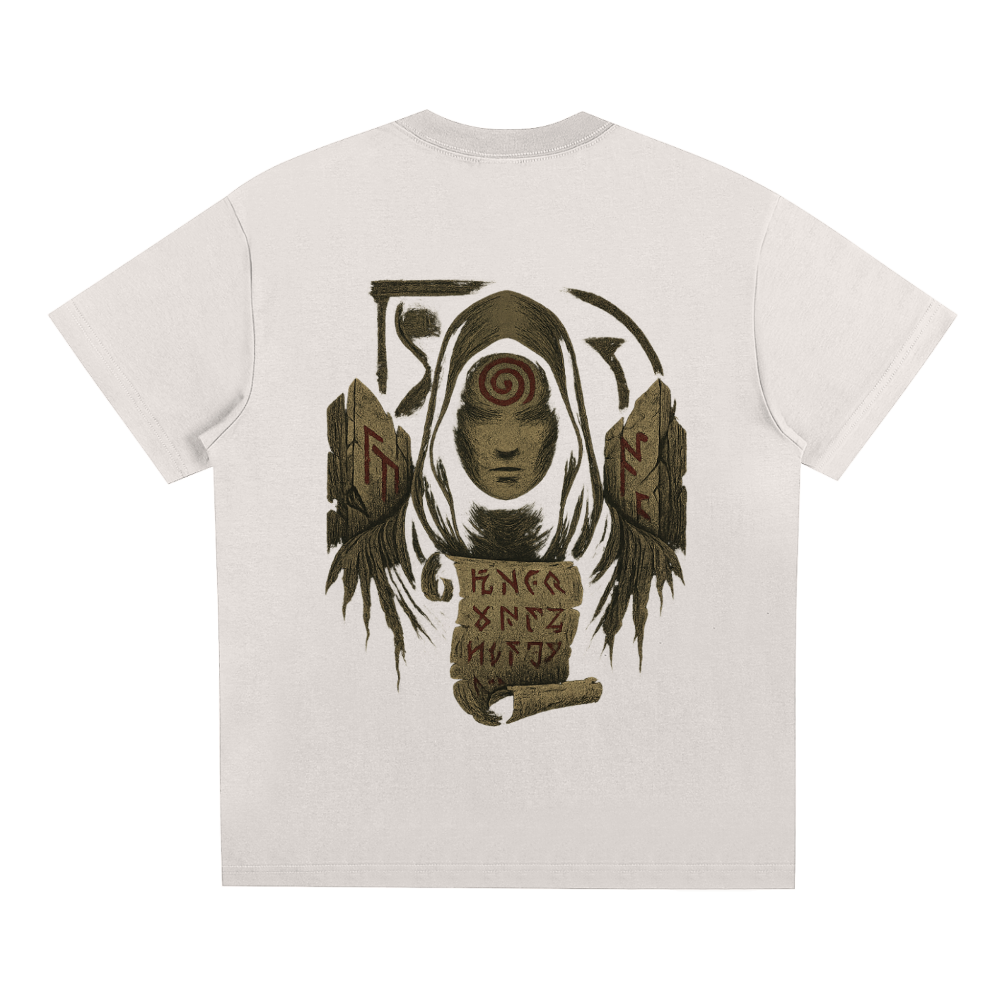 Back of limited edition Sorona® streetwear t-shirt design, apricot