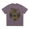 Back of limited edition Sorona® streetwear t-shirt design, plum purple
