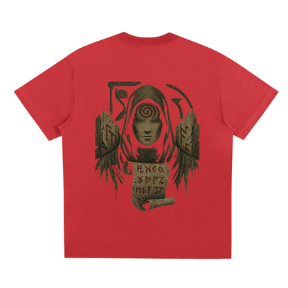 Back of limited edition Sorona® streetwear t-shirt design, red