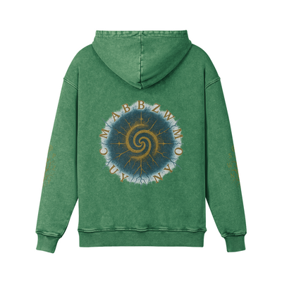 Rooted Spiral 100% combed cotton Green Hoodie