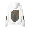 Crownfall 100% Combed cotton White Hoodie