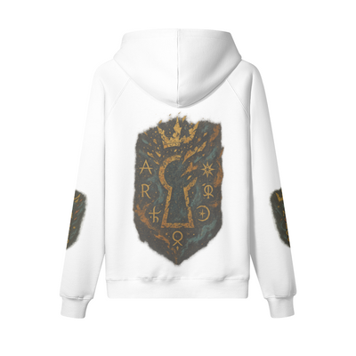 Crownfall 100% Combed cotton White Hoodie