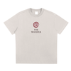 Mystic Spiral Eye unisex graphic tee with streetwear design, apricot