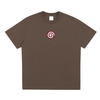 Mystic Spiral Eye unisex graphic tee with streetwear design, brown