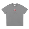 Mystic Spiral Eye unisex graphic tee with streetwear design, gray