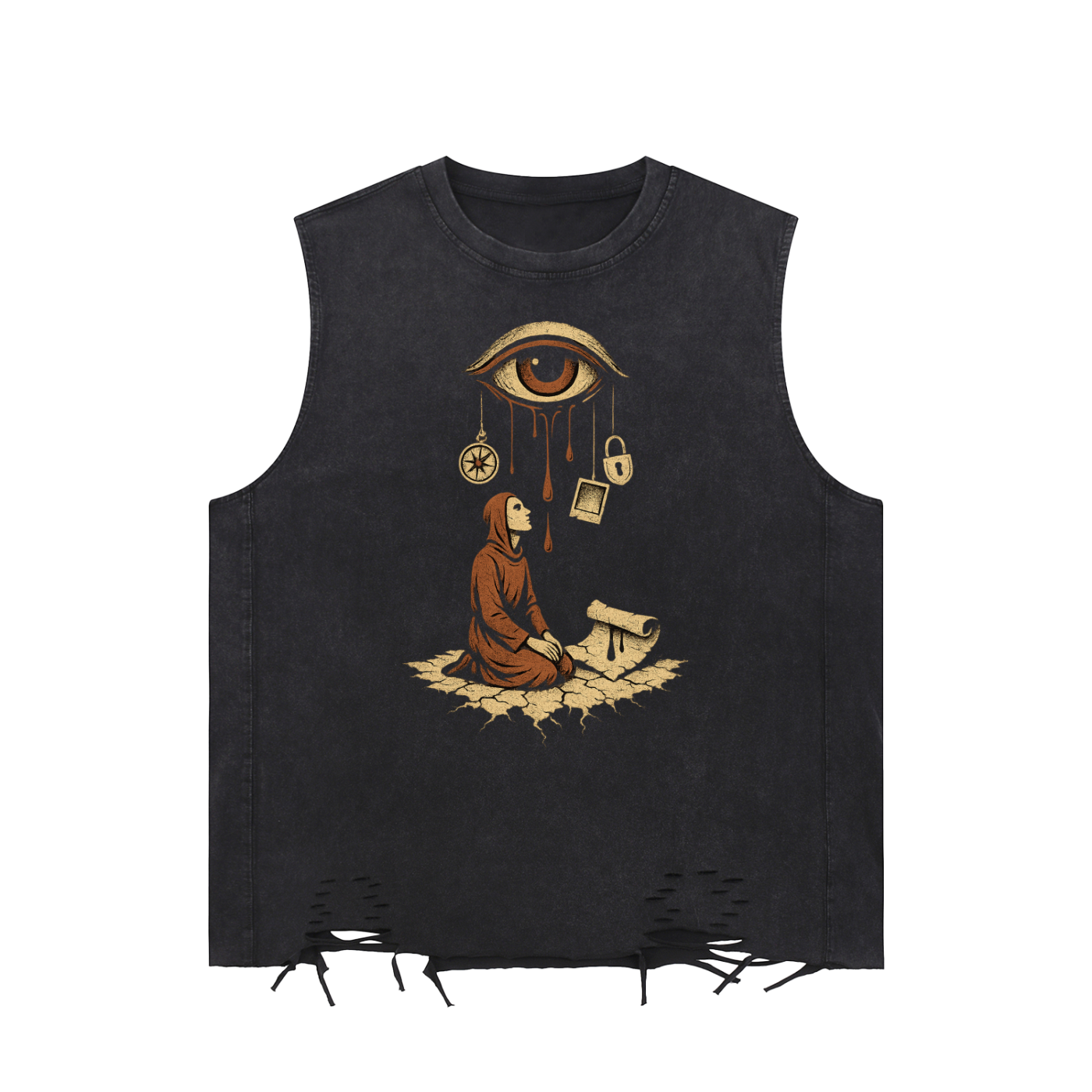 Oracle – Mens Graphic Tank Top, Sleeveless Art Shirt