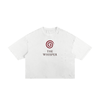 Mystic Spiral Eye 250g ripped cotton graphic tee with chest print, white