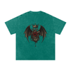 Back print of crowned bleeding heart with gothic wings and rose detail – unisex streetwear by Stitro Dark Green