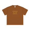 Mocha color front with clean neckline and drop shoulder cut