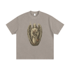 Silent Bloom – Washed Thick Cotton Graphic T-Shirt for Men | Oversized Vintage Streetwear