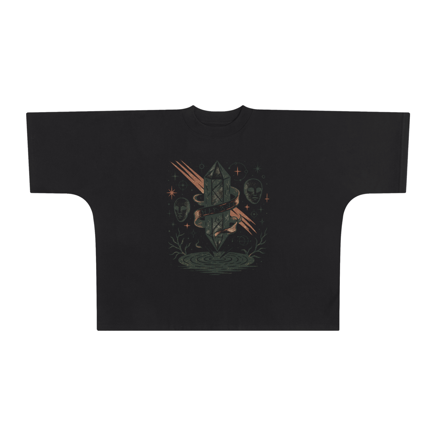 VANTA – Oversized Vintage Graphic T-Shirt | Washed Cotton Dark Streetwear