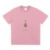 Soft pink oversized tee with Mind Bloom front print showing golden expanding thoughts
