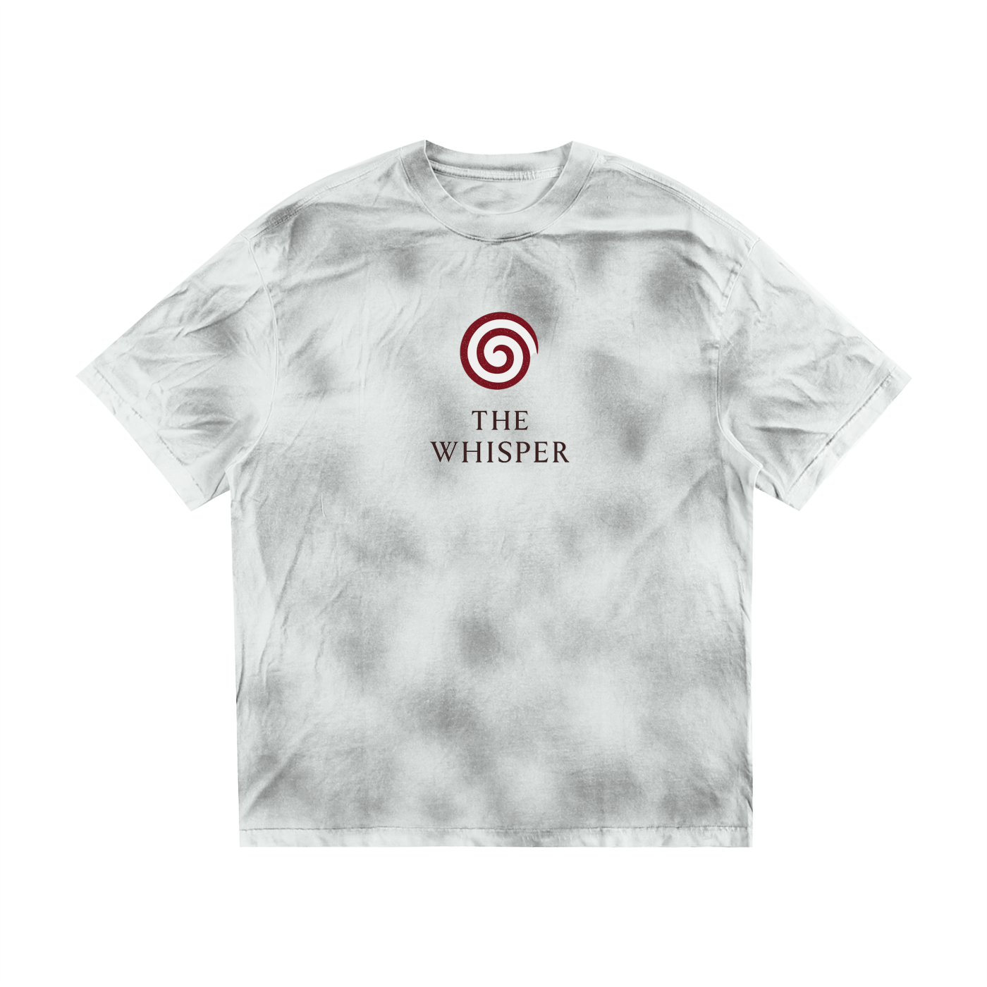 Mystic Spiral Eye graphic t-shirt in 270g cotton with chest print, white gray