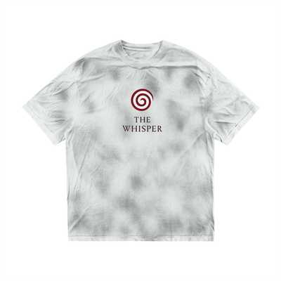 Mystic Spiral Eye graphic t-shirt in 270g cotton with chest print, white gray