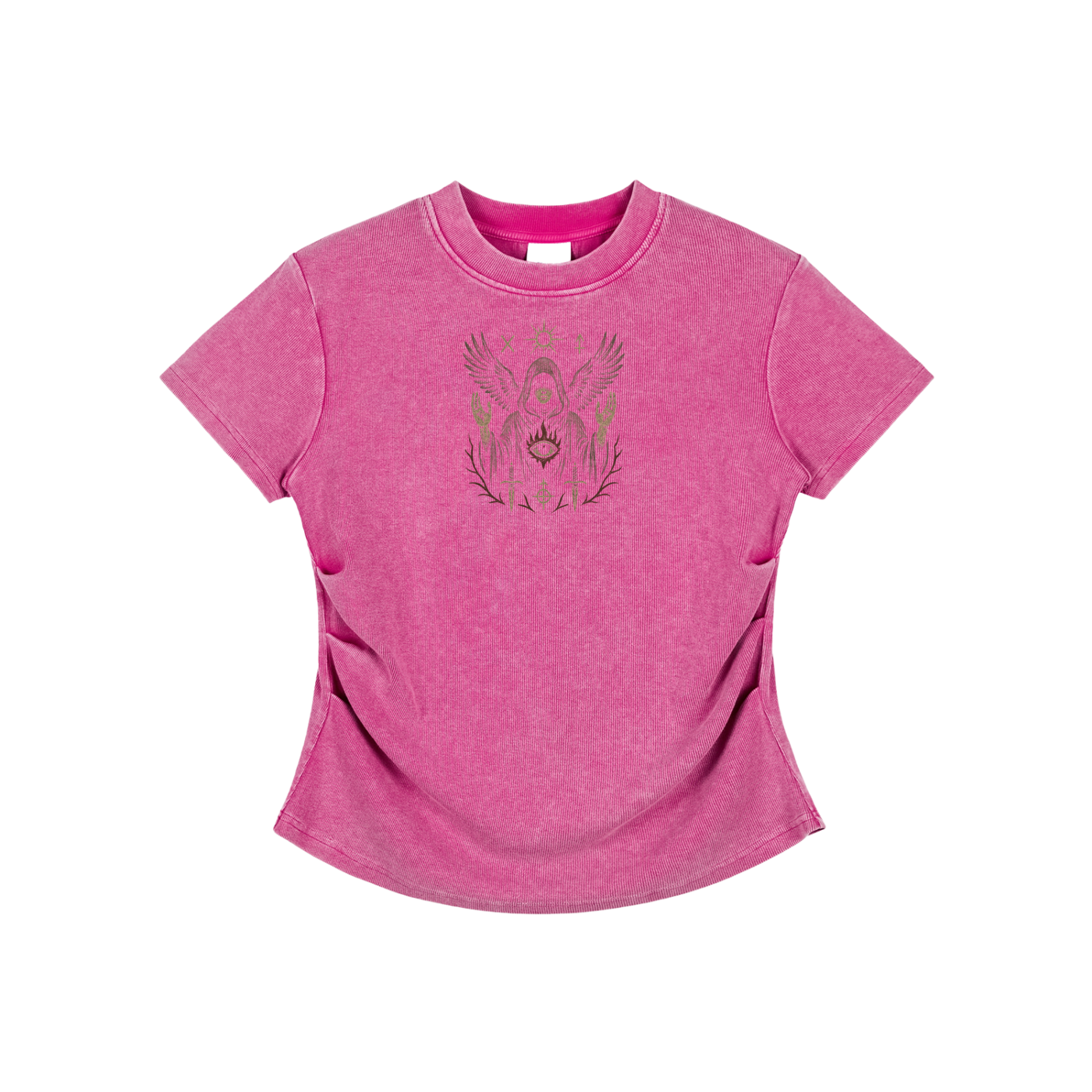 Seraphine – Angelic Bodycon Graphic T-Shirt for Women | White Cotton Summer Streetwear