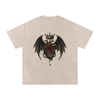 Back print of crowned bleeding heart with gothic wings and rose detail – unisex streetwear by Stitro Apricot


