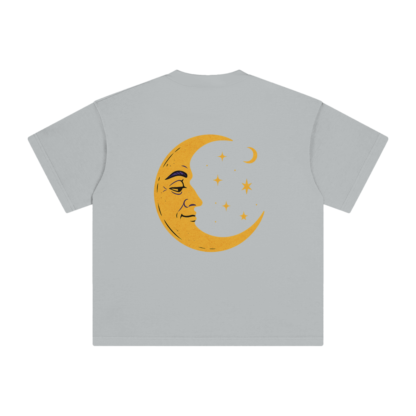 Celestial skull and wizard print on Light Gray Cosmic Summoner tee