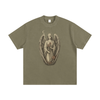 Silent Bloom – Washed Thick Cotton Graphic T-Shirt for Men | Oversized Vintage Streetwear
