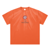 250g cotton unisex graphic t-shirt with Spiral Eye chest design, sweet orange